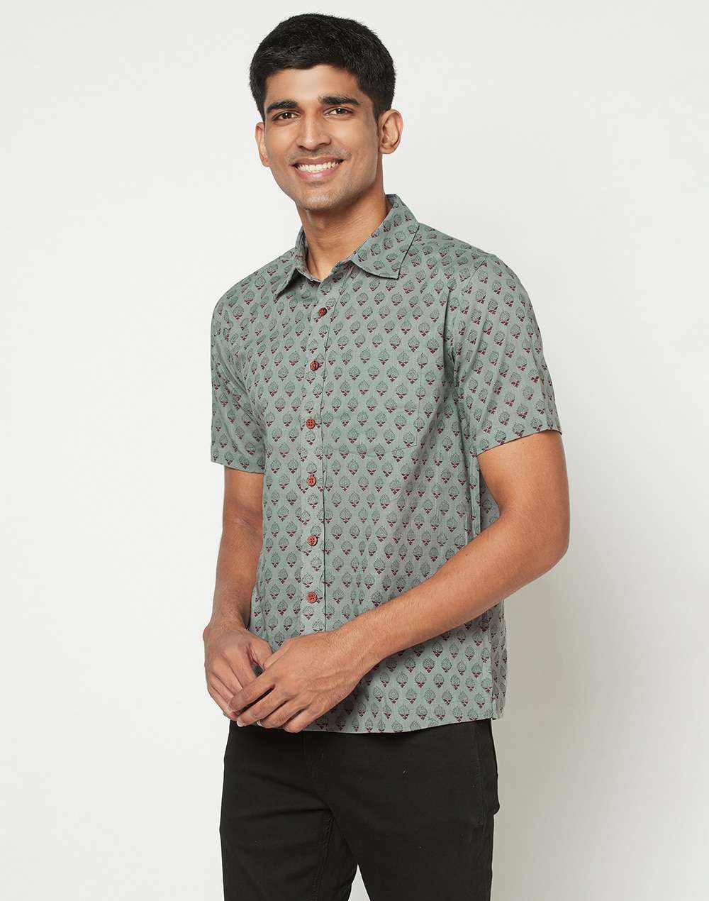 Cotton Hand Block Printed Shirt