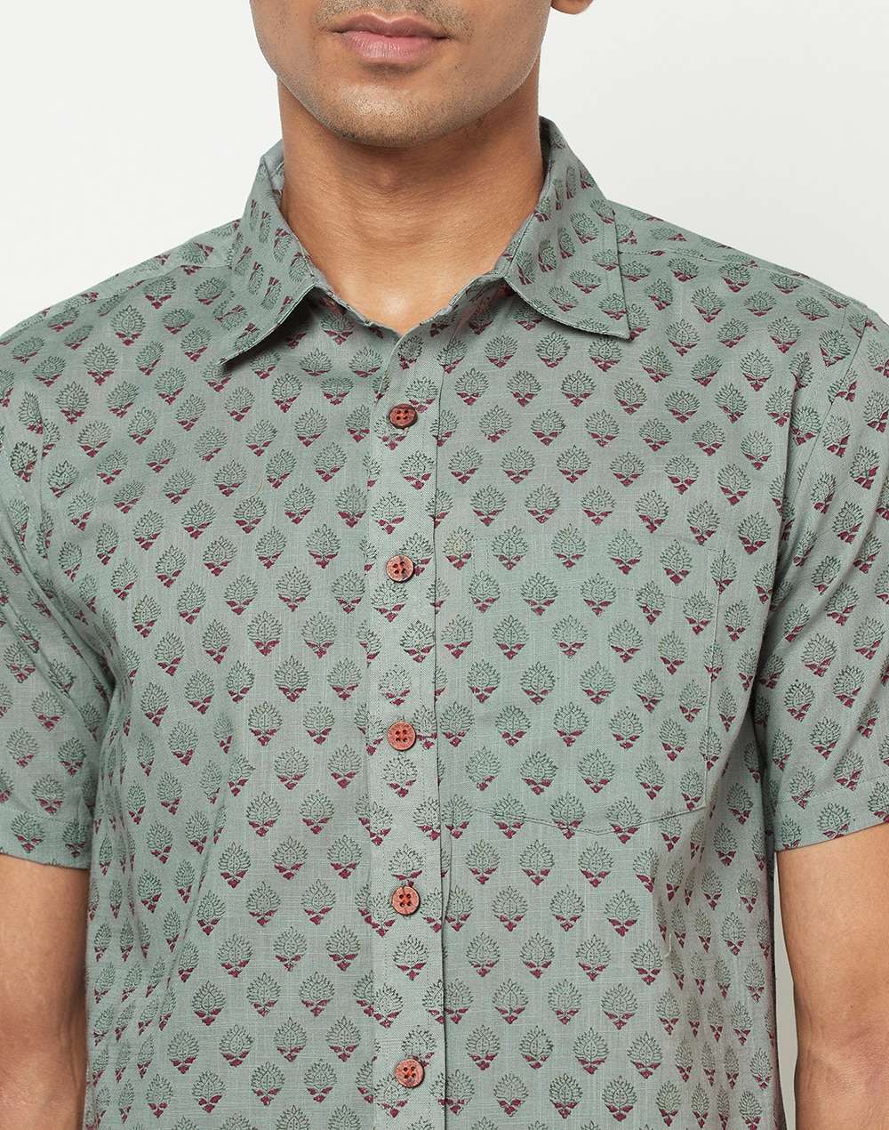 Cotton Hand Block Printed Shirt