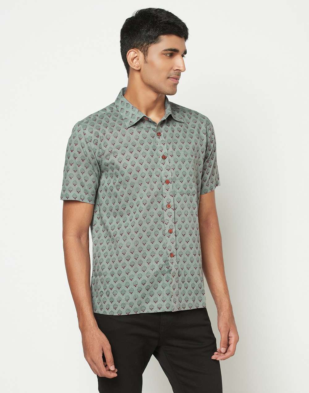 Cotton Hand Block Printed Shirt