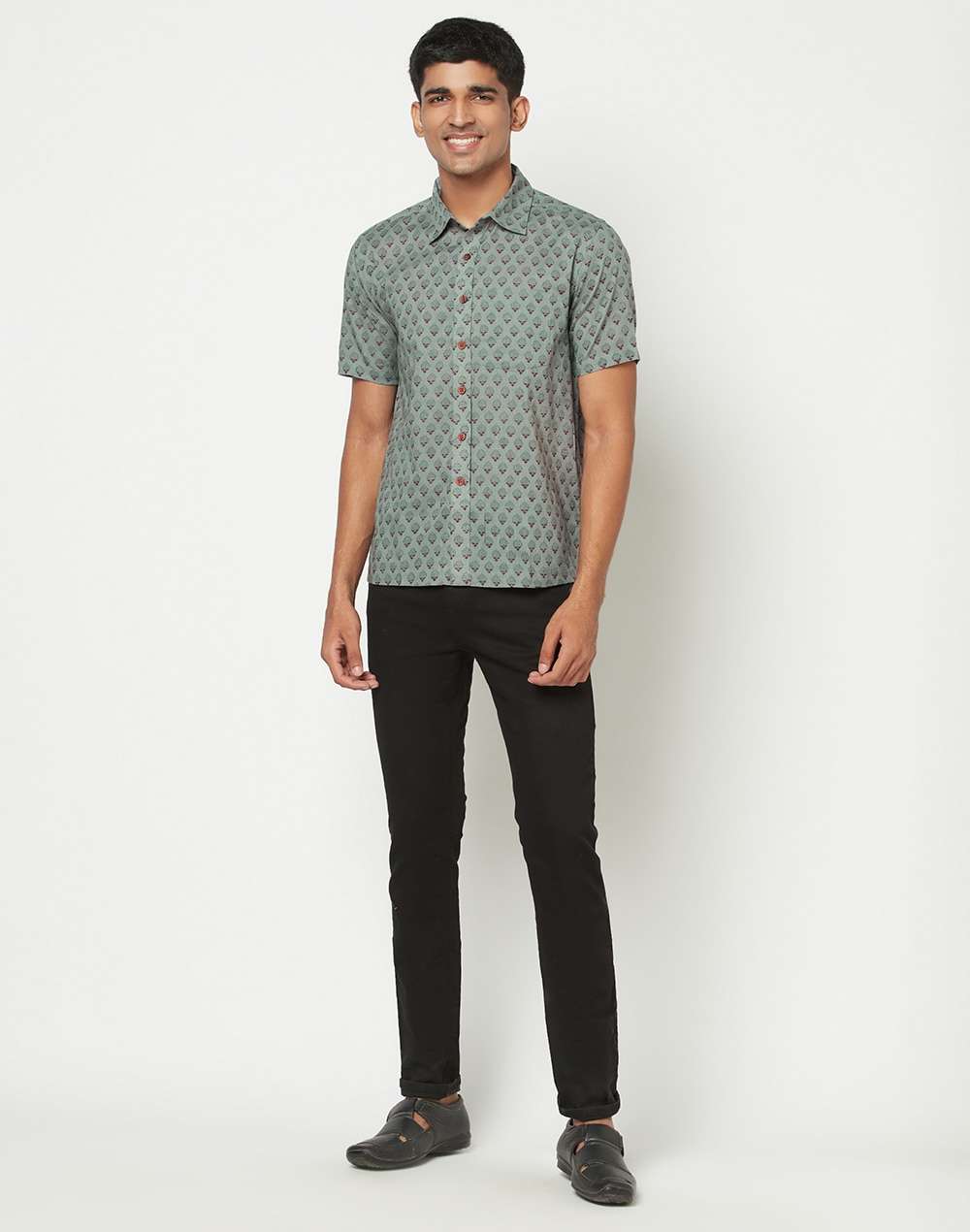 Cotton Hand Block Printed Shirt
