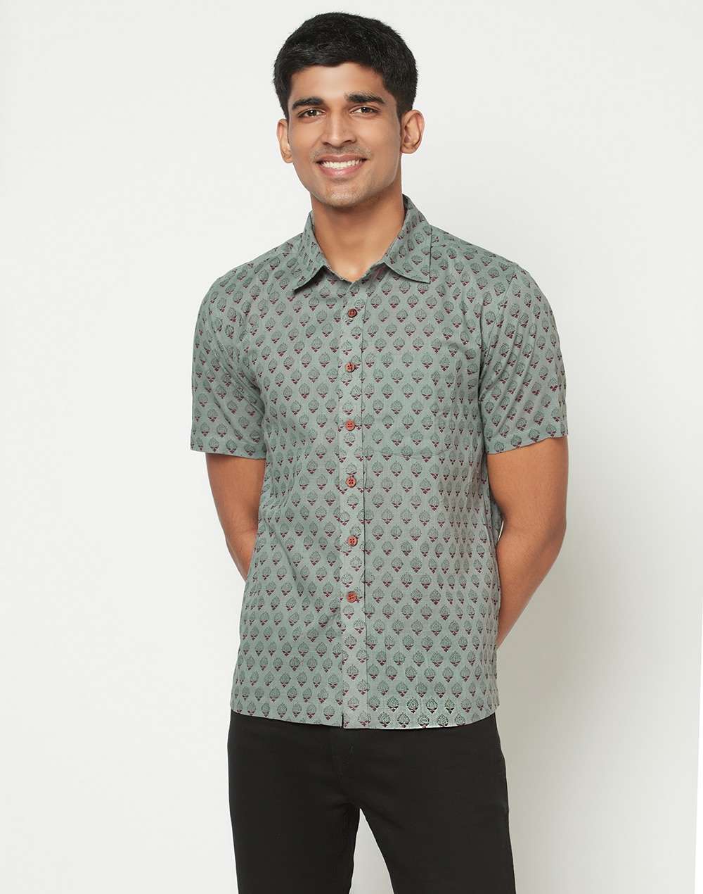 Cotton Hand Block Printed Shirt