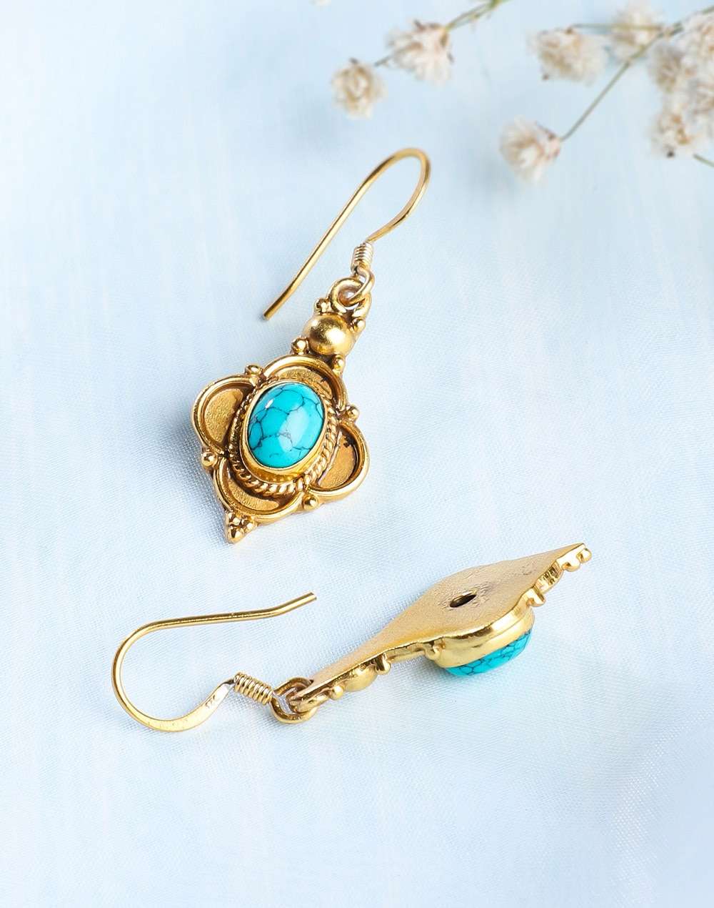 Silver Gold Plated Dangler Earrings