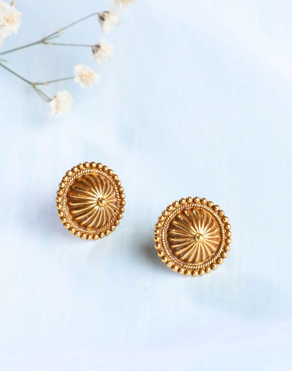 Silver Gold Plated Stud Earrings