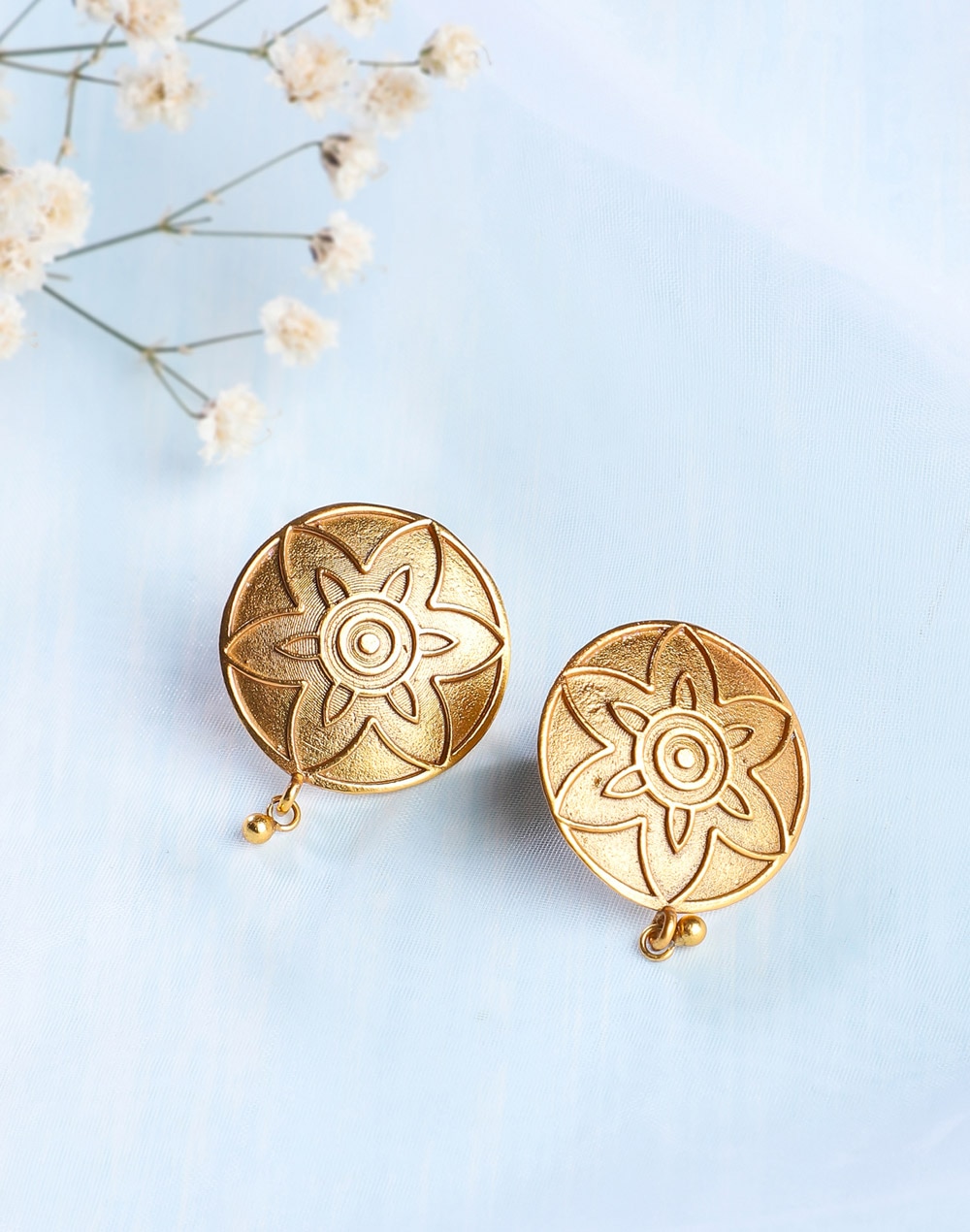 Silver Gold Plated Stud Earrings