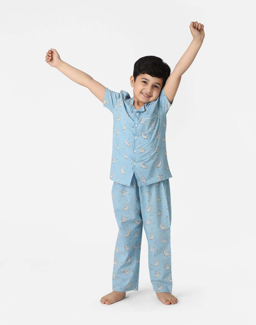 Kids Cotton Printed Pyjama Set