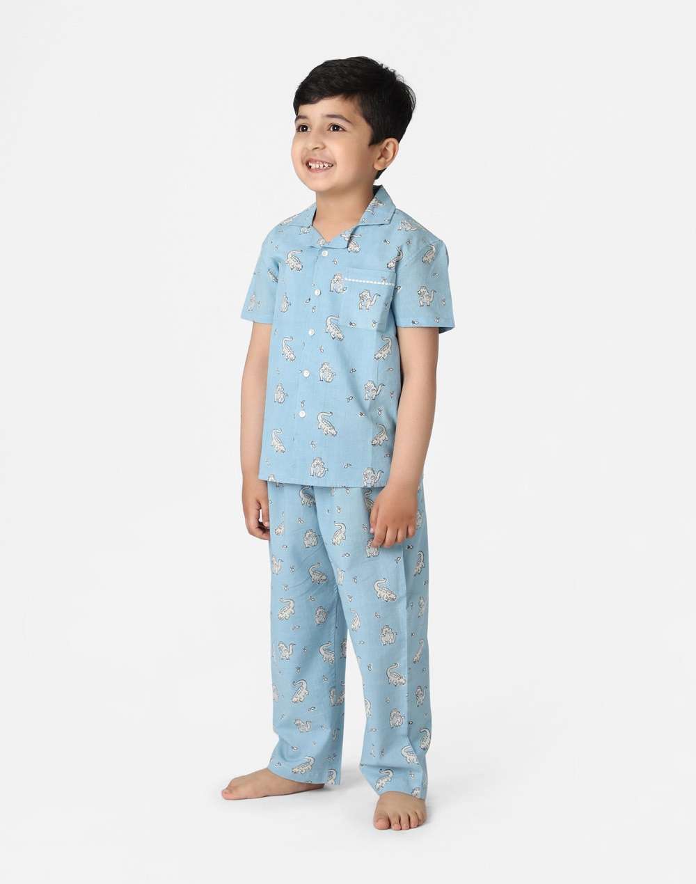 Kids Cotton Printed Pyjama Set