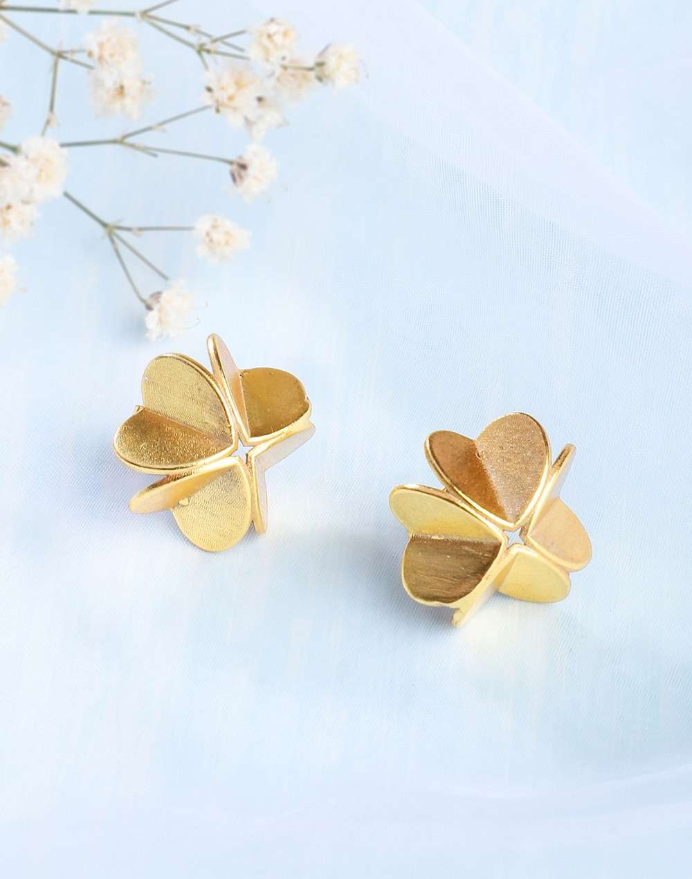 Silver Gold Plated Stud Earrings