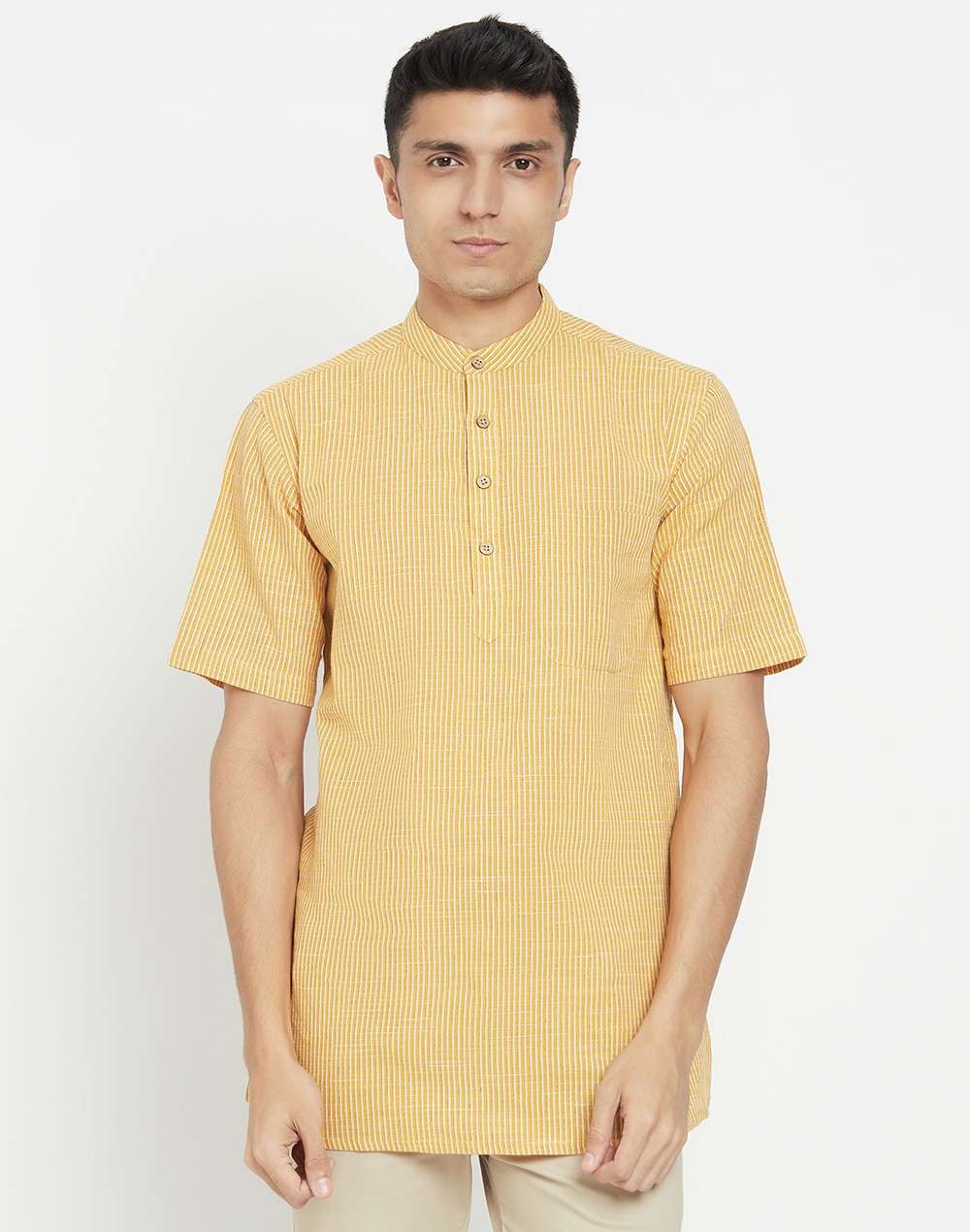 Cotton Striped Short Kurta