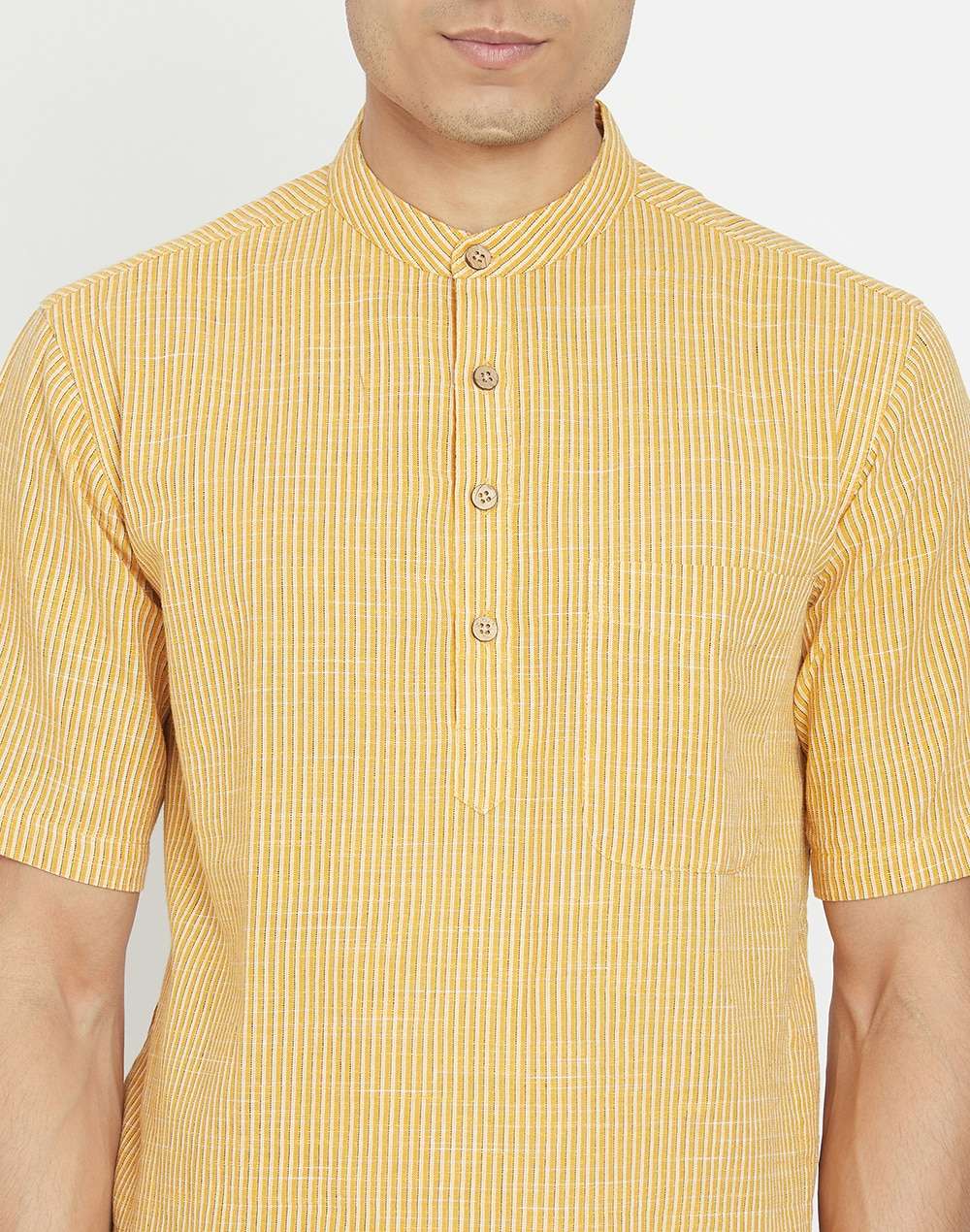 Cotton Striped Short Kurta
