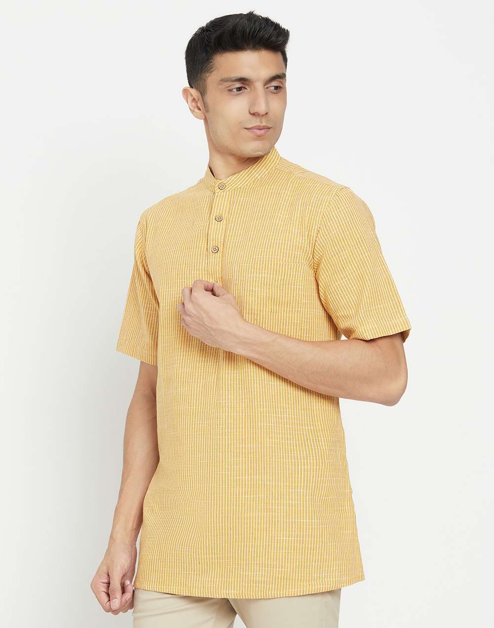 Cotton Striped Short Kurta