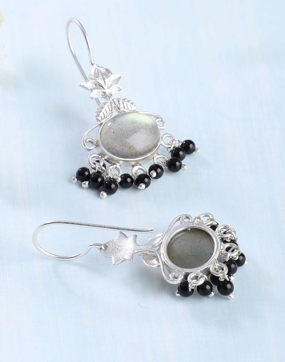 Silver Ethnic Dangler Earrings