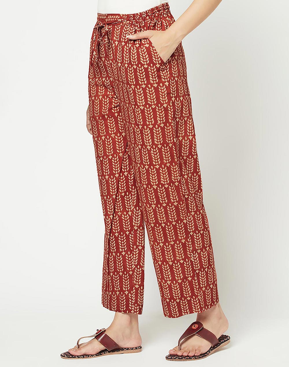 Buy FabNu Cotton Linen Flax Straight Pant for Women Online at Fabindia