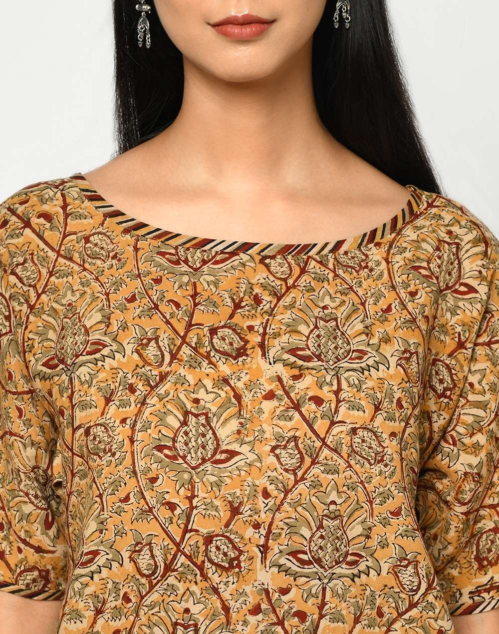 Modal Kalamkari Kimono Sleeves Top