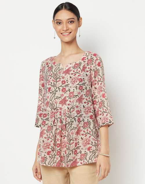 Cotton Printed Short Kurta Cotton Printed Short Kurta