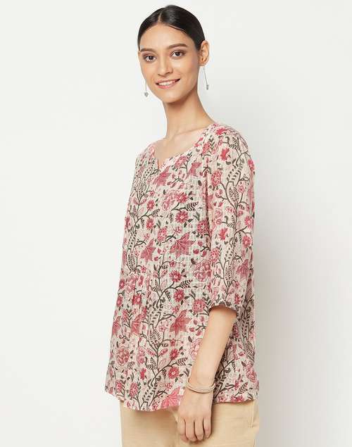 Cotton Printed Short Kurta Cotton Printed Short Kurta