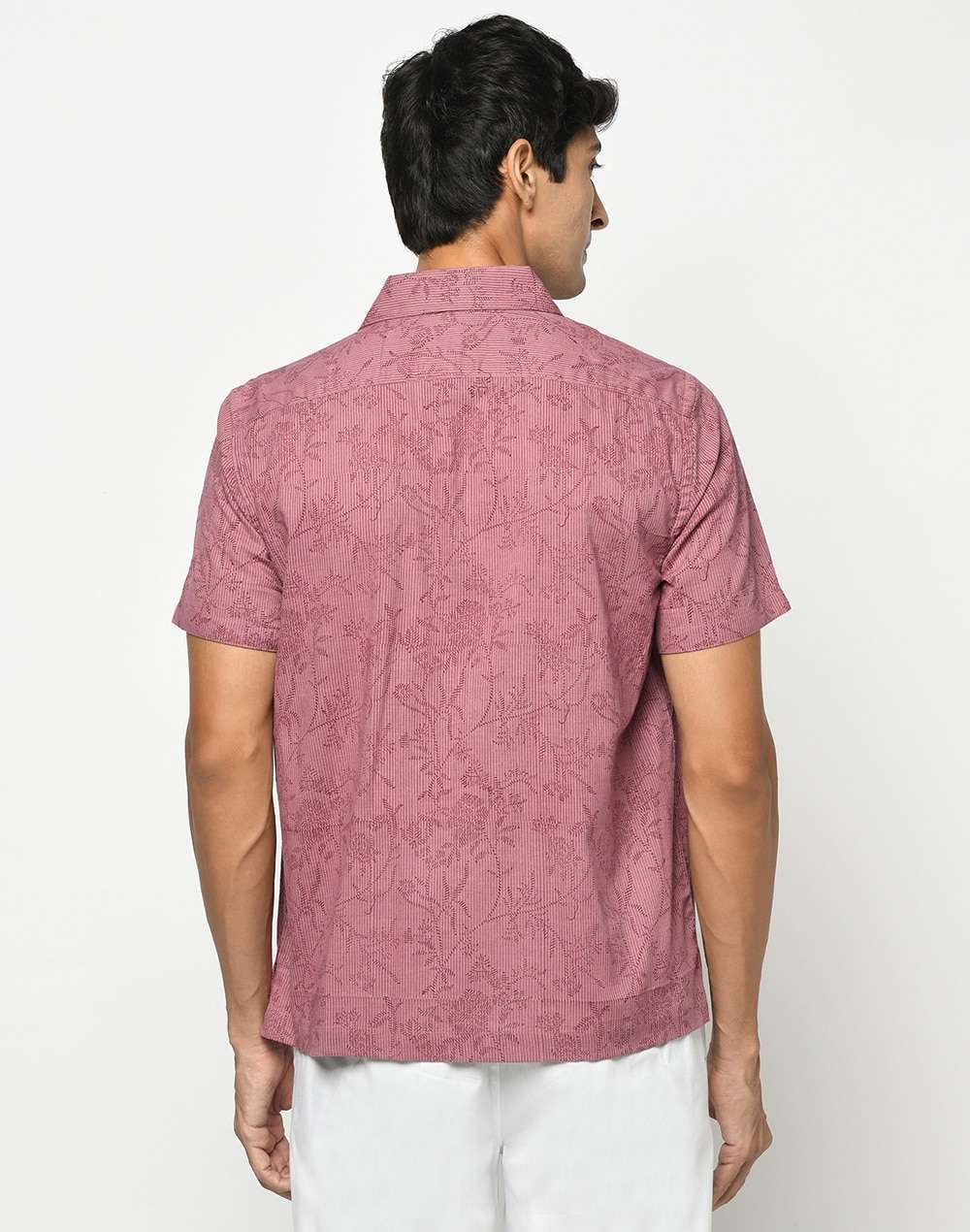 Cotton Slub Block Printed Shirt
