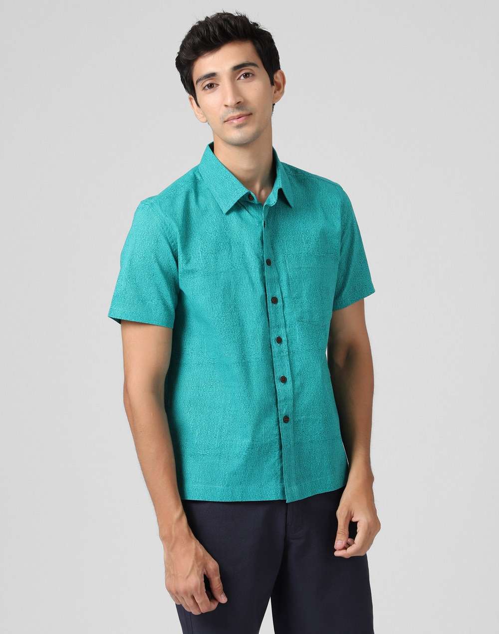Cotton Slub Printed Shirt