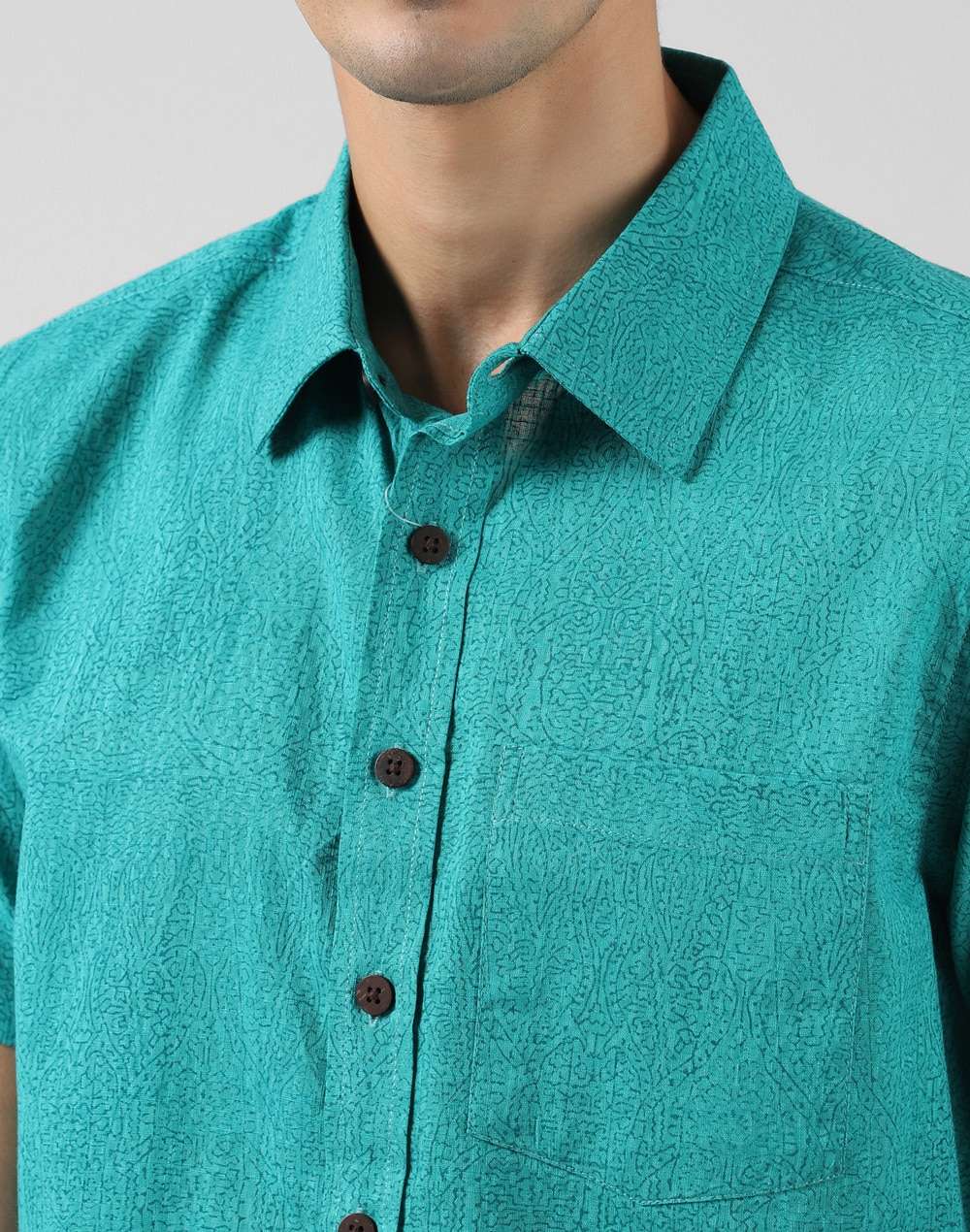 Cotton Slub Printed Shirt