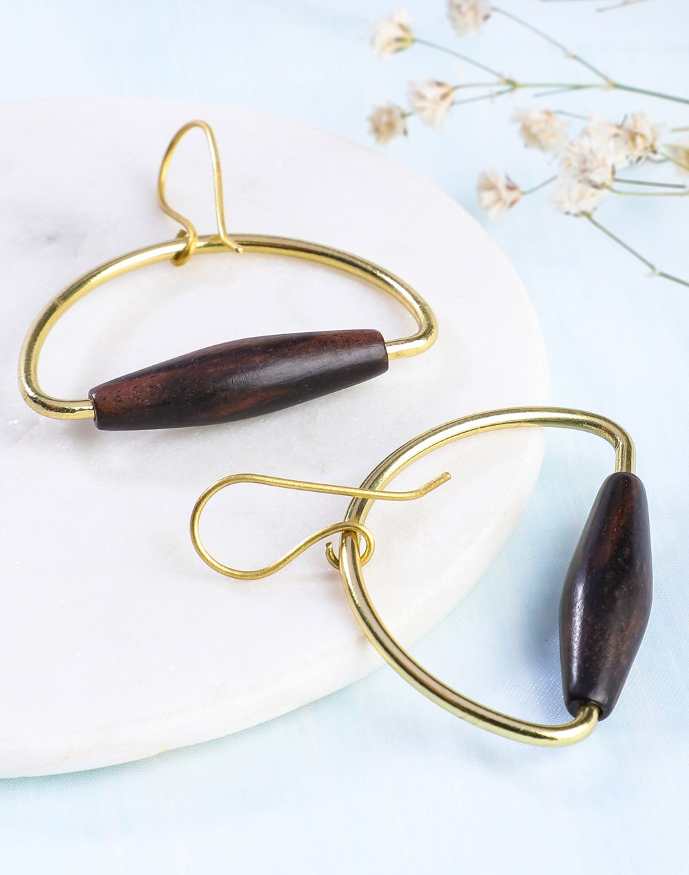 Metal Golden Dangler Earrings