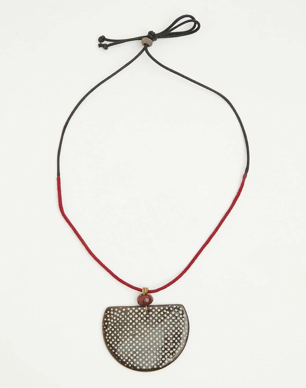 Ceramic Brown Matinee Necklace