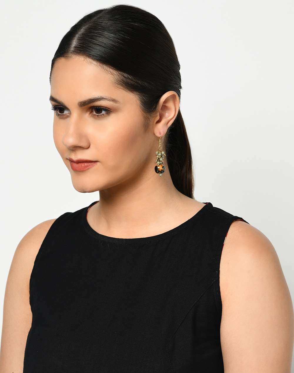 Metal Ethnic Dangler Earring