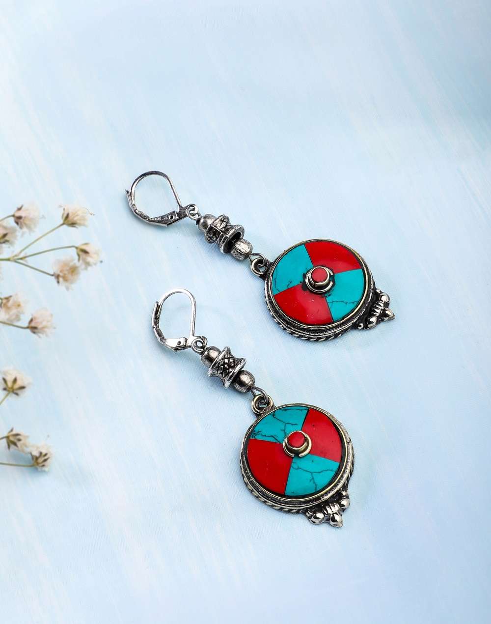 Metal Ethnic Dangler Earring