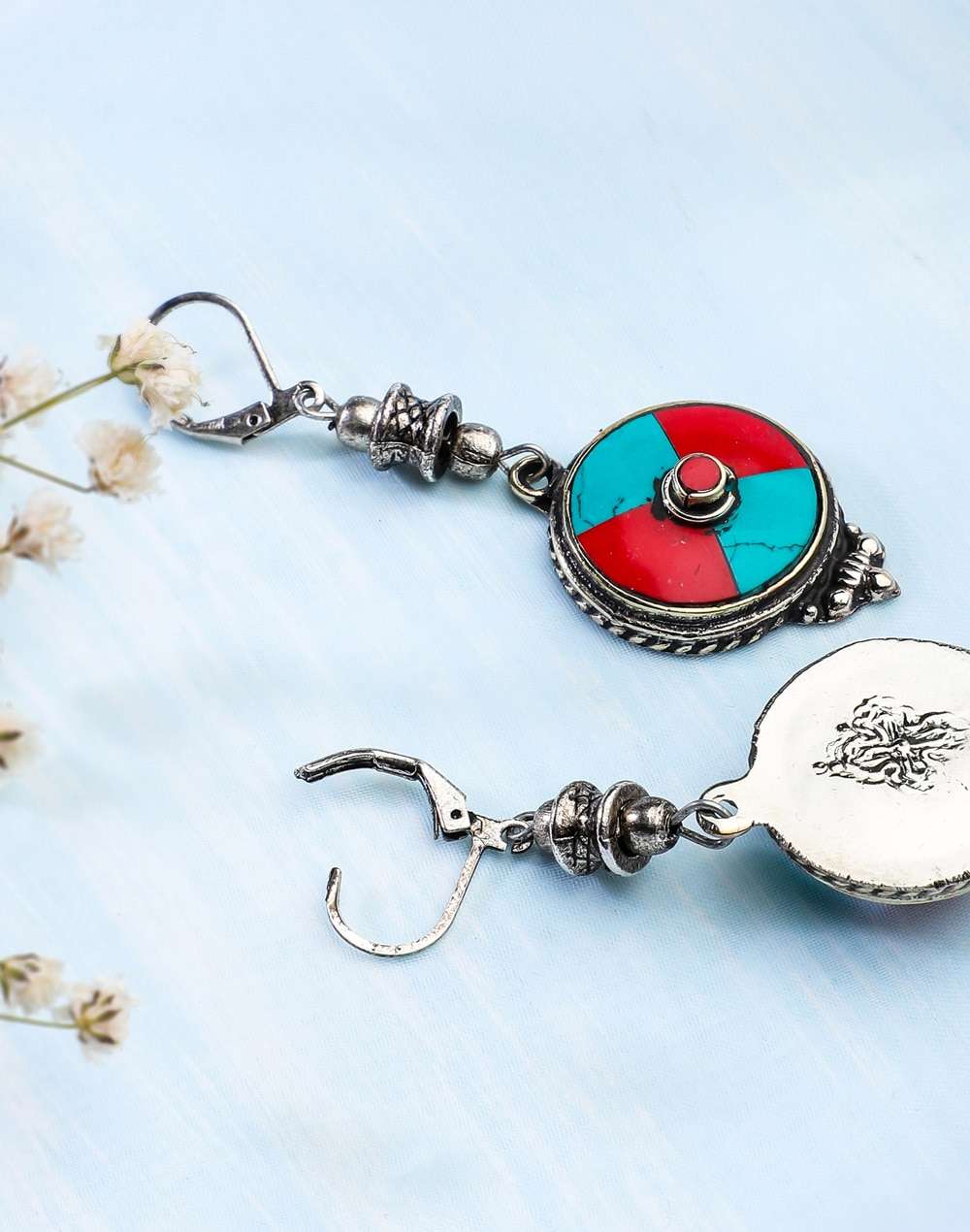 Metal Ethnic Dangler Earring