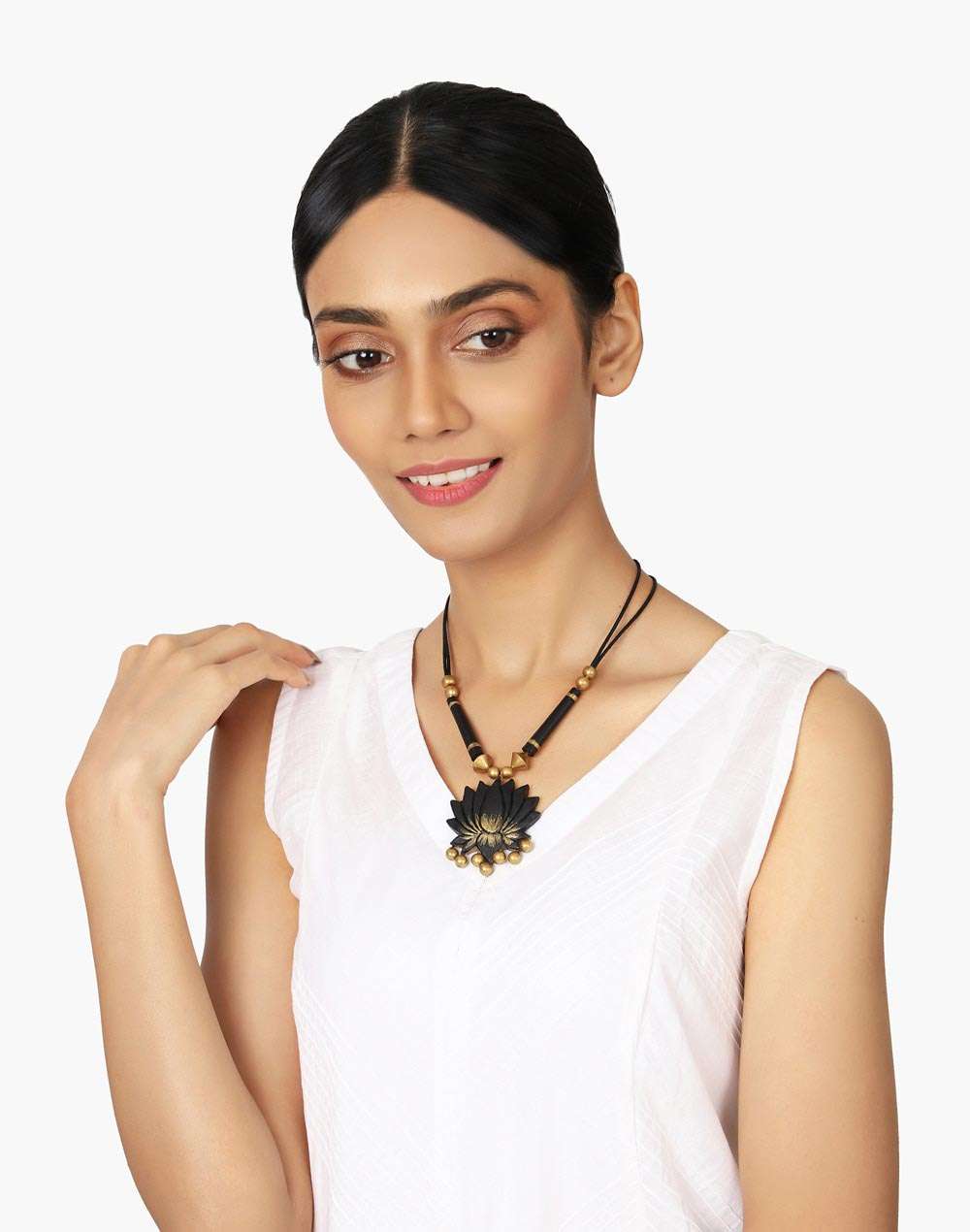 Terracotta Ethnic Matinee Necklace