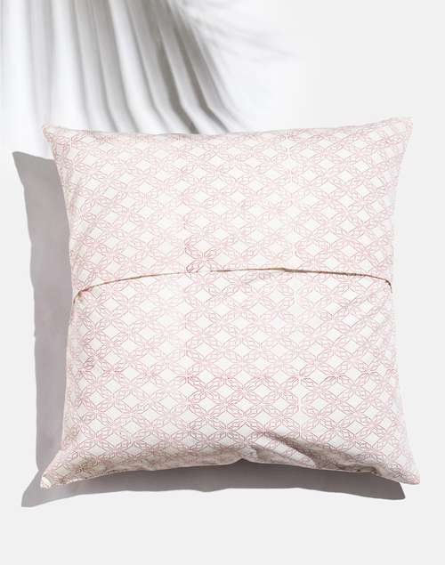 Wine Varda Cotton Hand Block Print Cushion Cover 60X60 Wine Varda Cotton Hand Block Print Cushion Cover 60X60