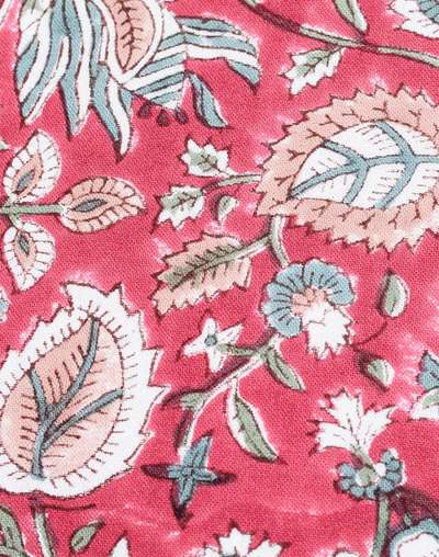 Wine Varda Cotton Hand Block Print Cushion Cover 60X60 Wine Varda Cotton Hand Block Print Cushion Cover 60X60
