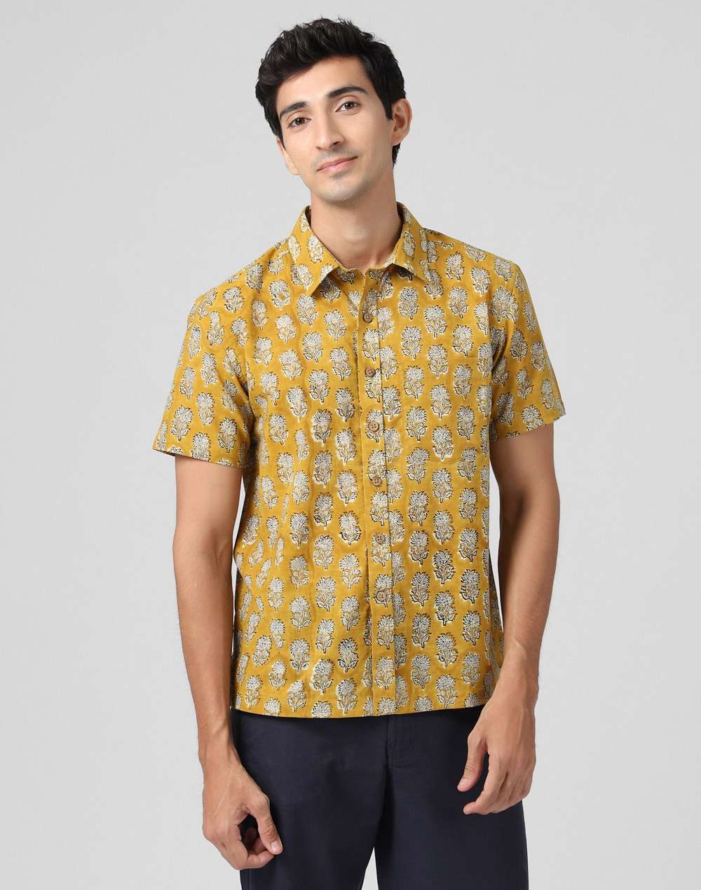 Cotton Hand Block Printed Shirt