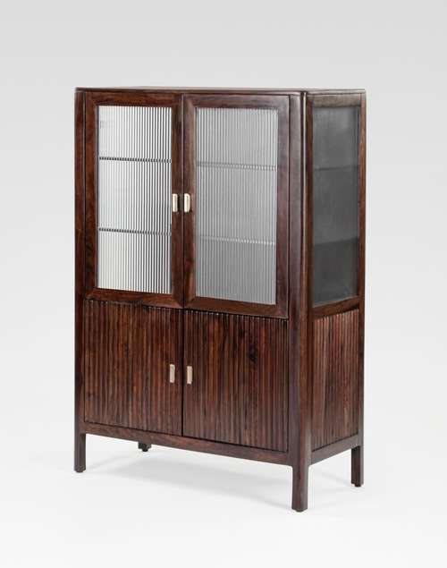 Flute Glass Display Cabinet Flute Glass Display Cabinet