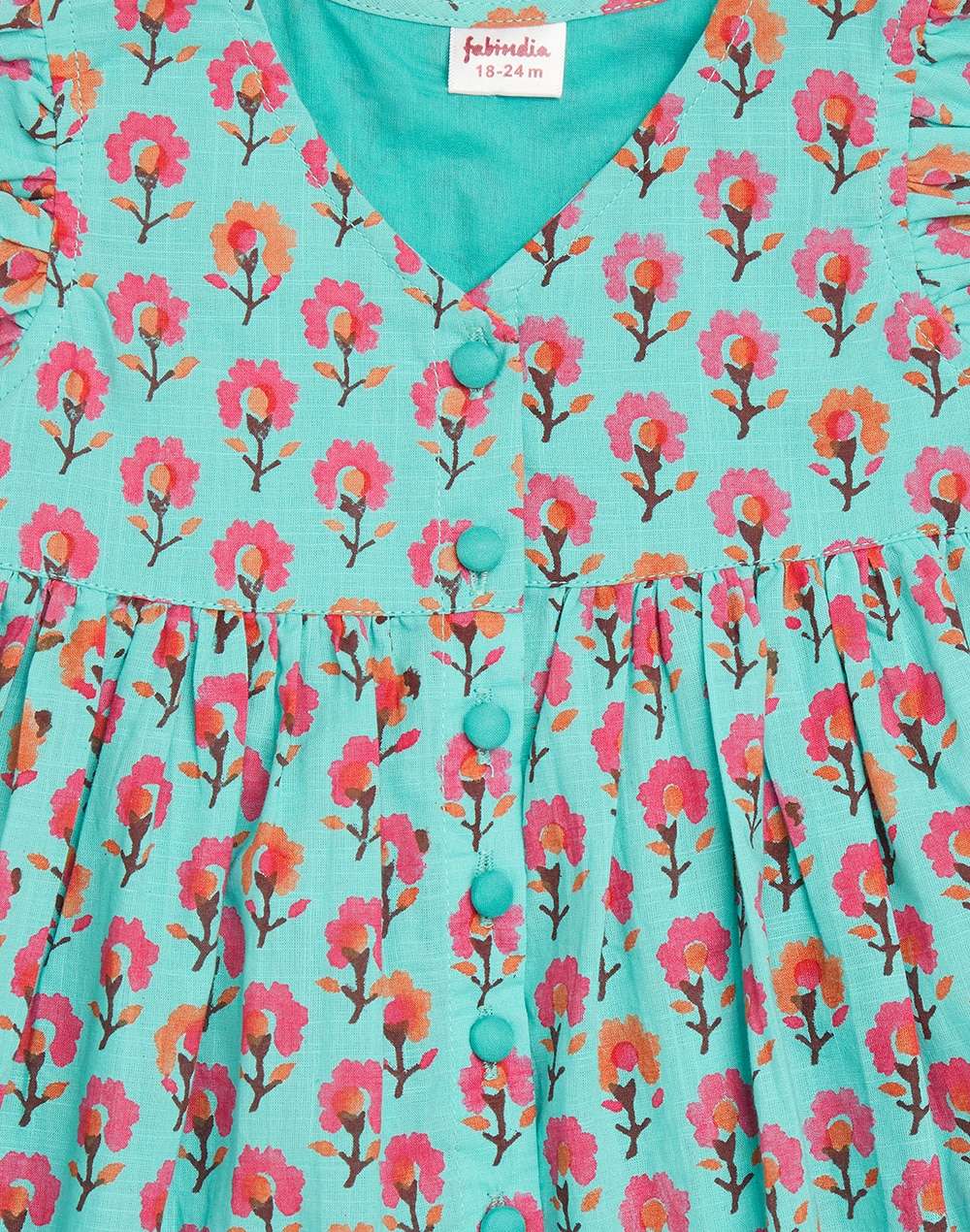 Cotton Slub Block Printed Dress