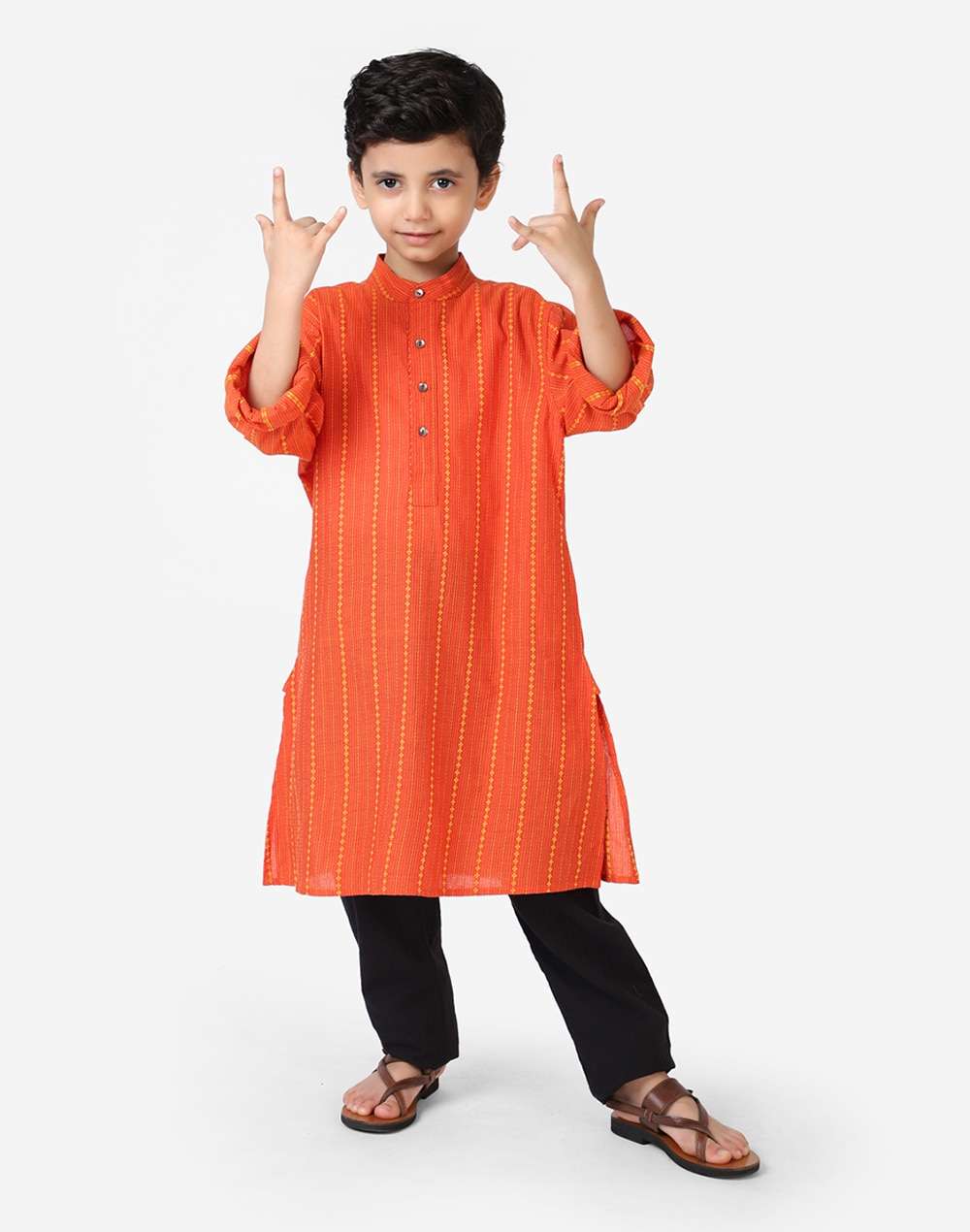 Cotton Nagri Dobby Weave Long Kurta