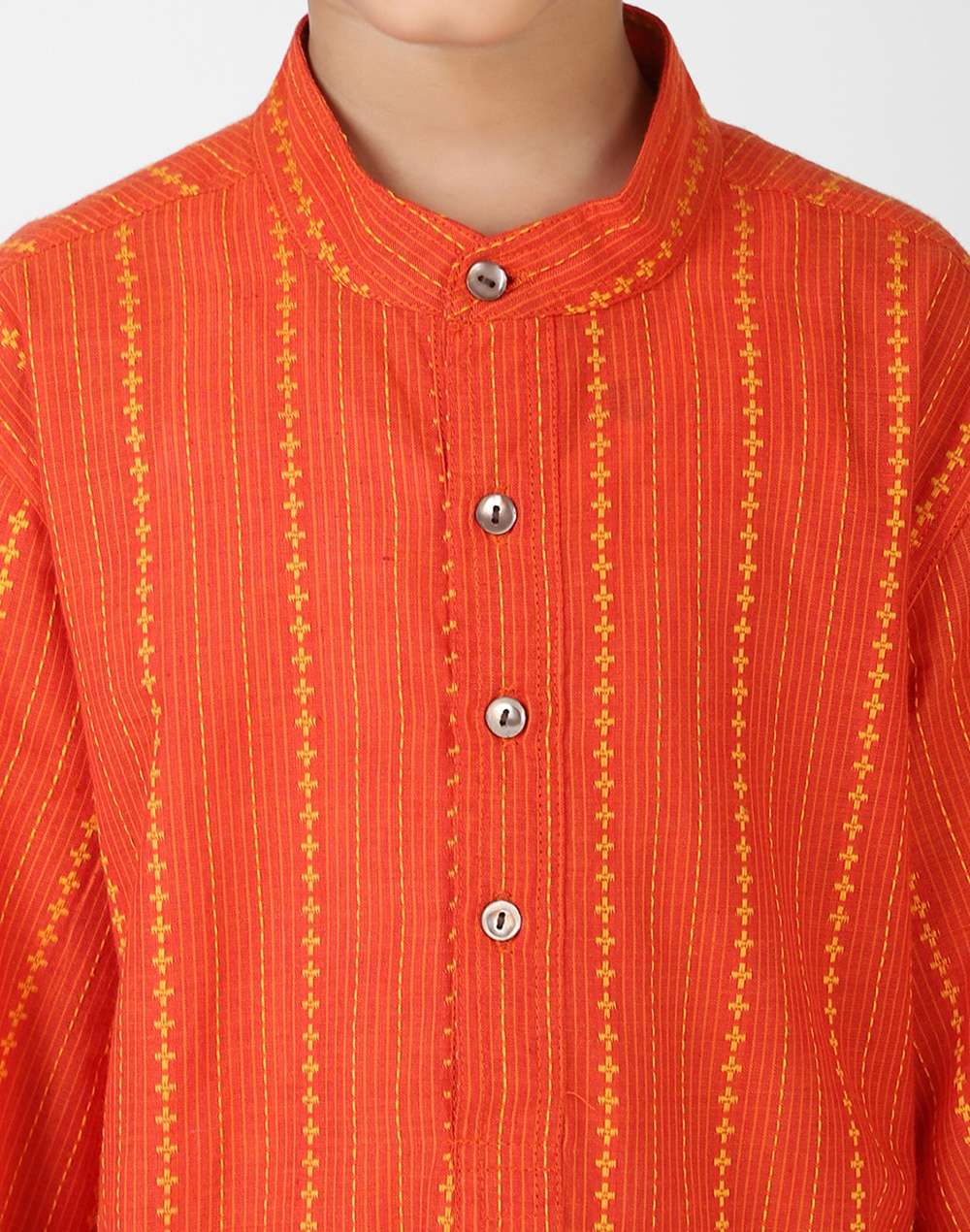 Cotton Nagri Dobby Weave Long Kurta