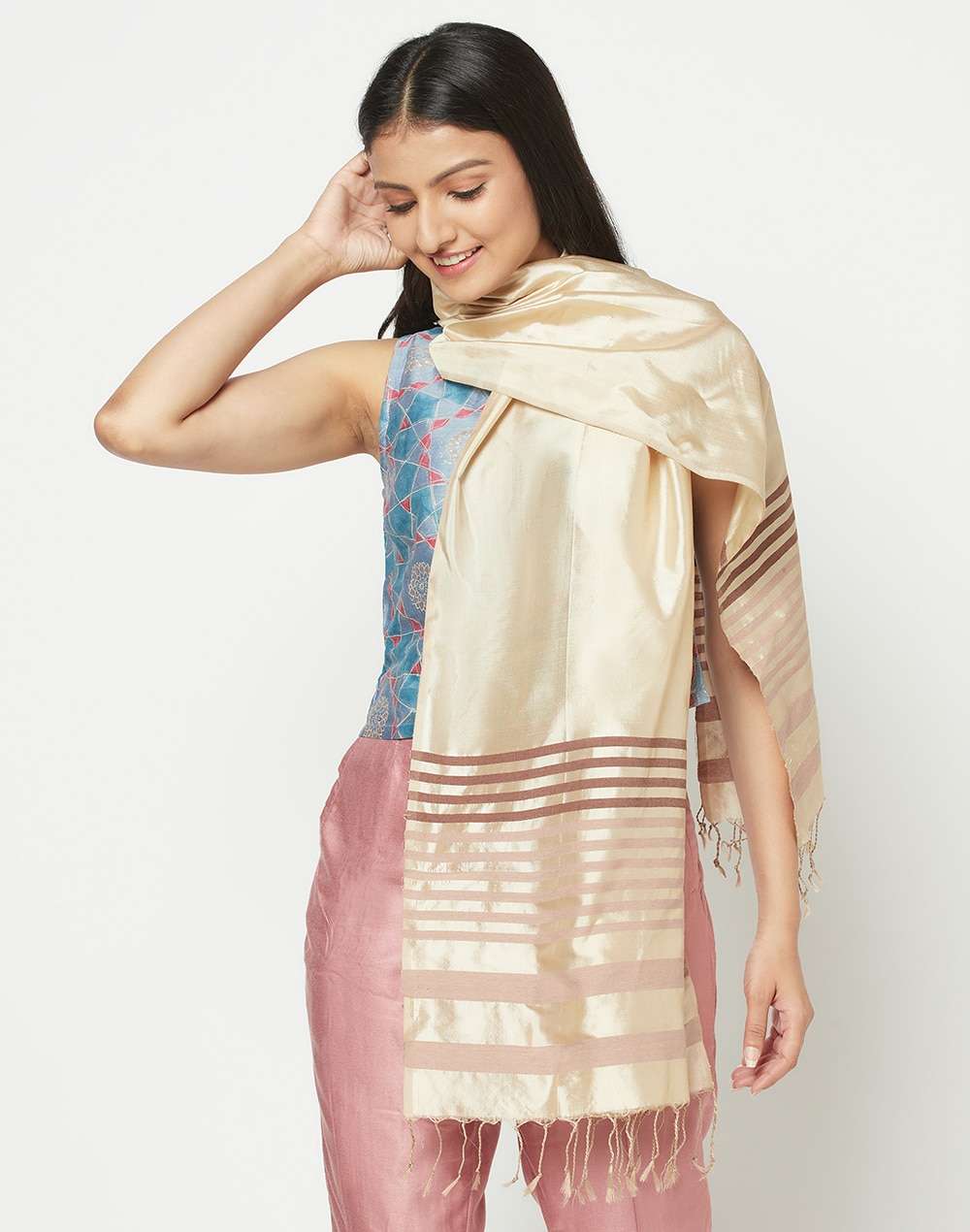 Silk Maheshwari Woven Stole