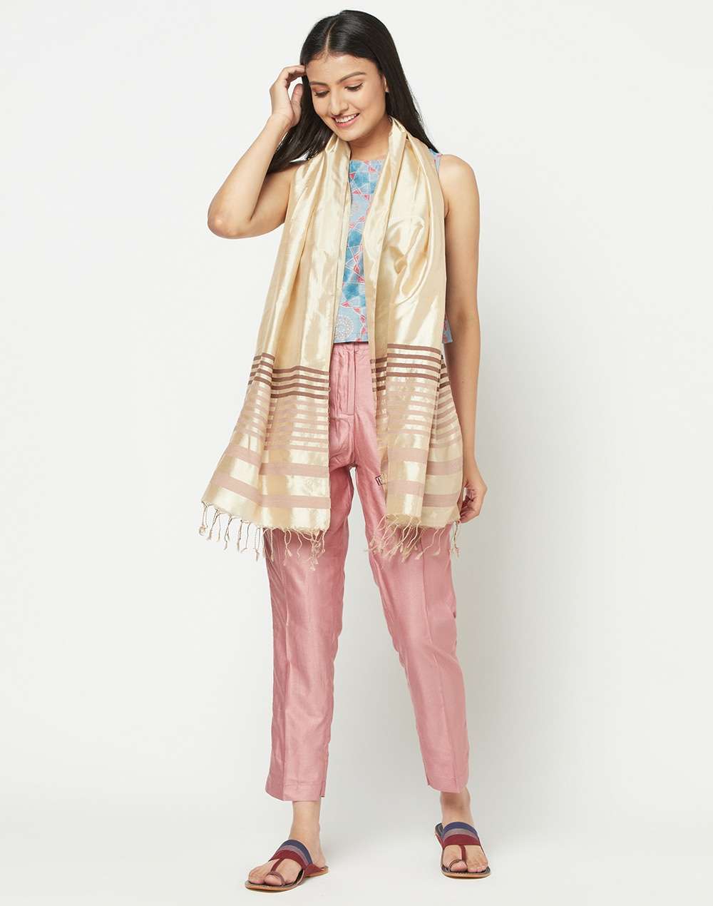 Silk Maheshwari Woven Stole