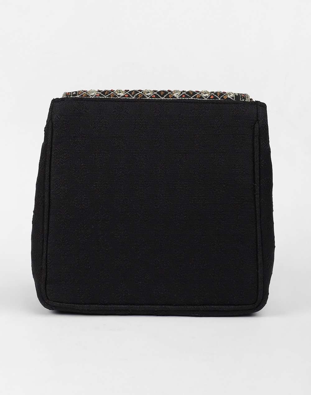 Silk Mirror Work Clutch Bag