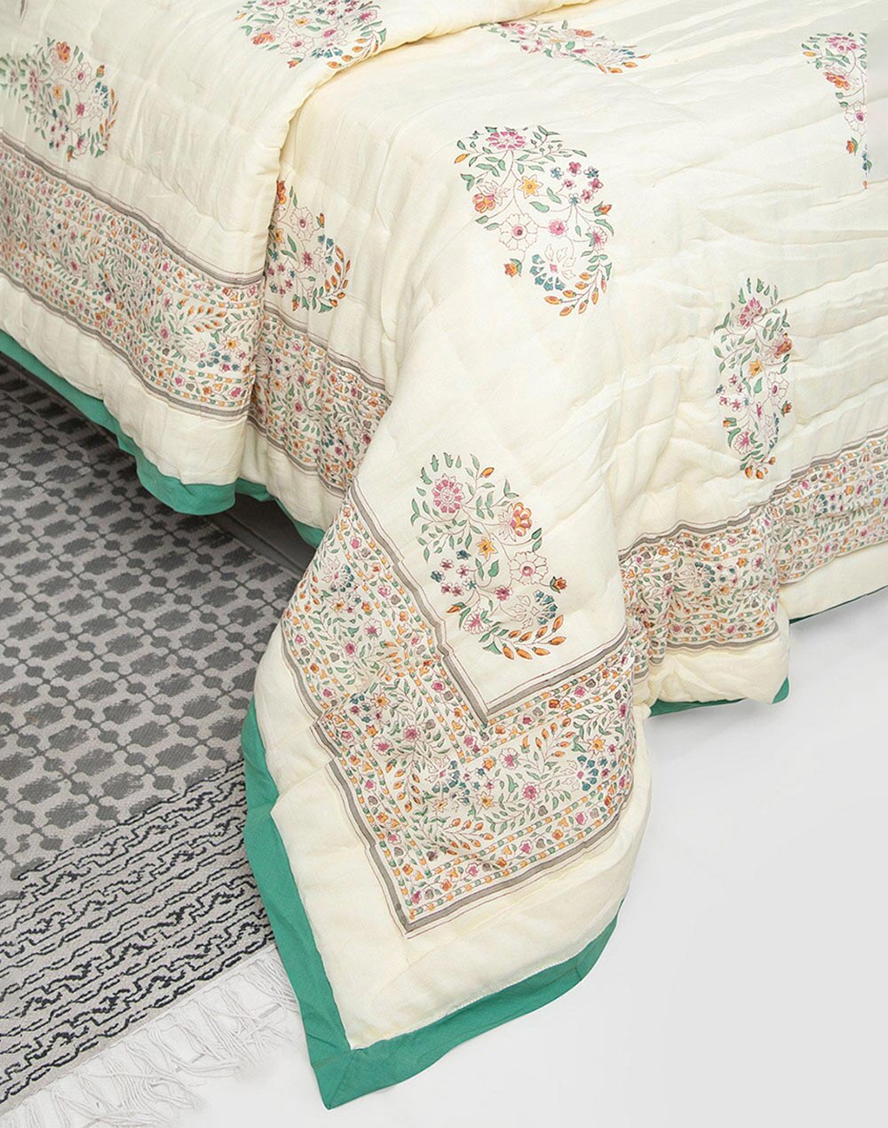 Pink Ridya Cotton Quilt Double