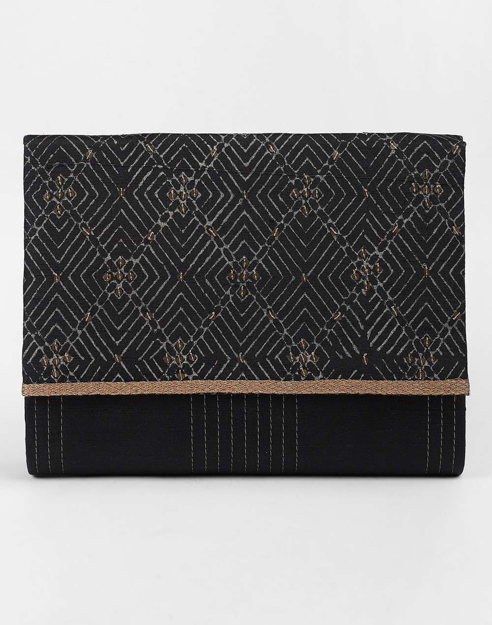 Silk Khari Print Clutch Bag