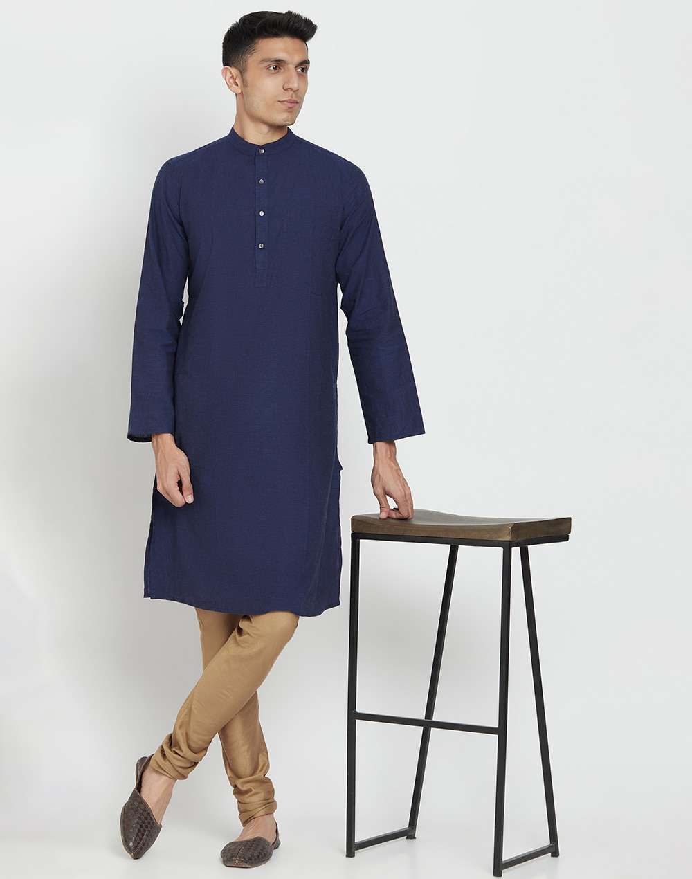 Cotton Printed Slim Fit Long Kurta