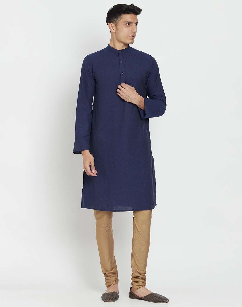 Cotton Printed Slim Fit Long Kurta