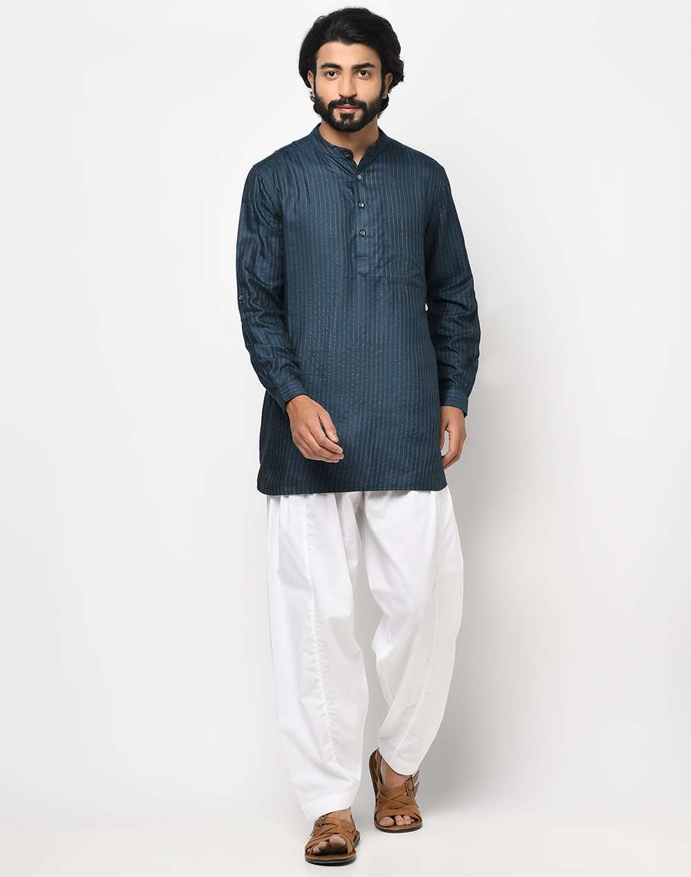 White Cotton Poplin Regular Salwar