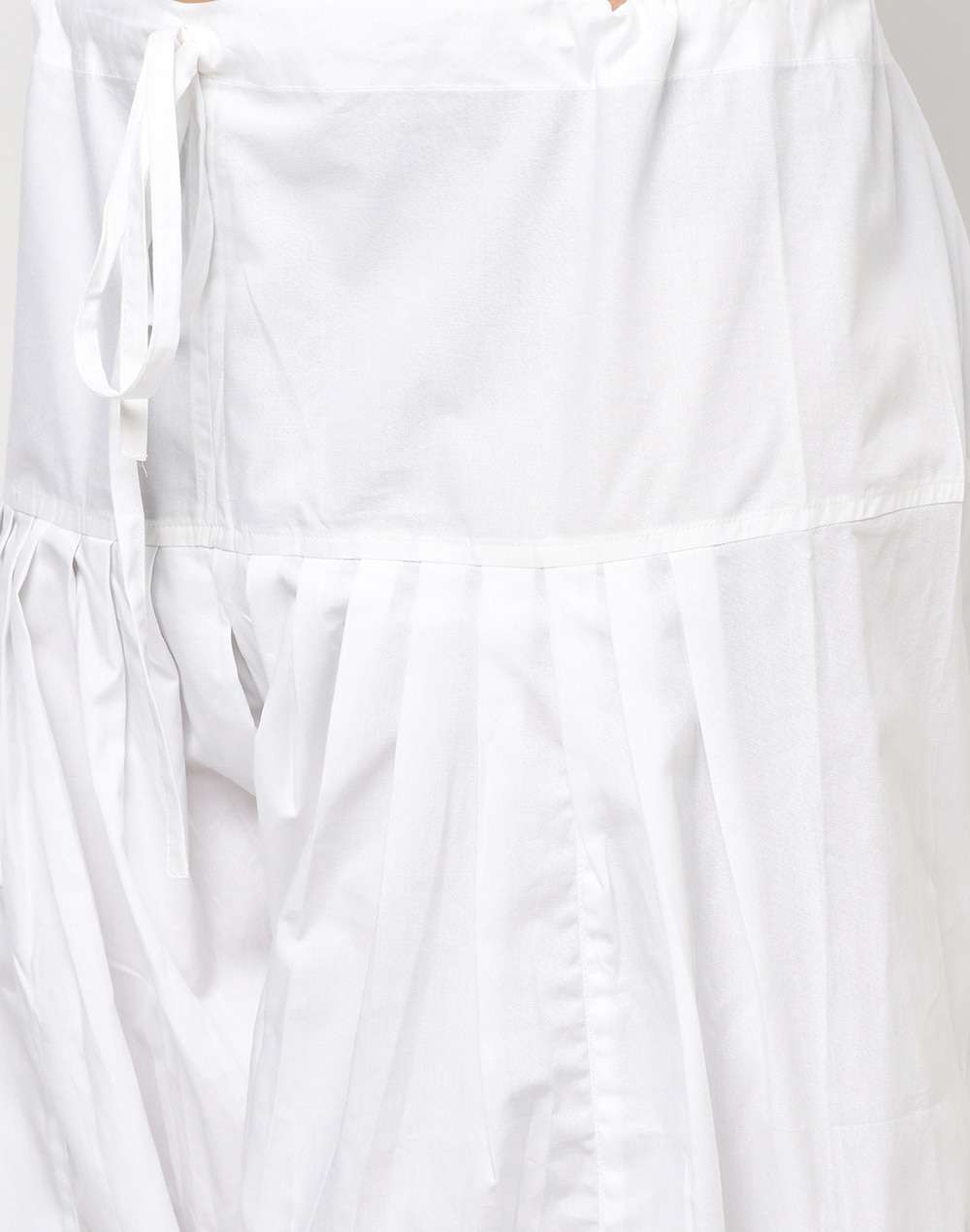 White Cotton Poplin Regular Salwar