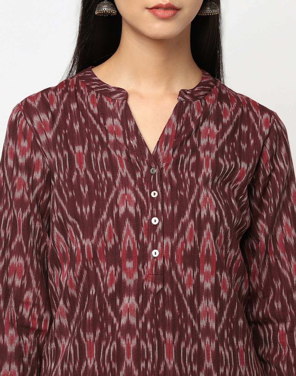 Cotton Ikat Kurta Set