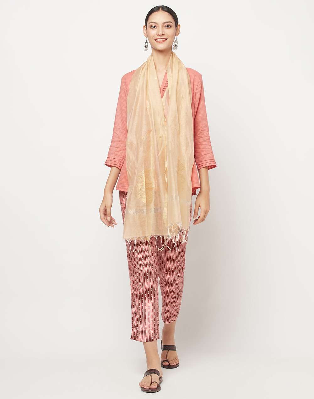 Cotton Silk Woven Chanderi Stole