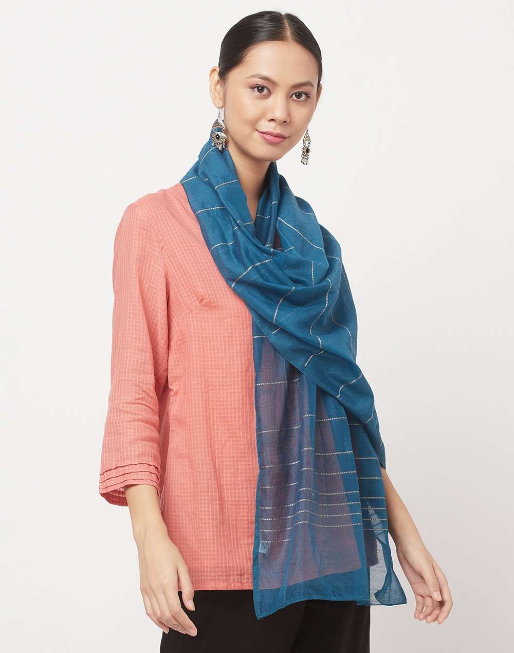 Cotton Silk Woven Chanderi Stole