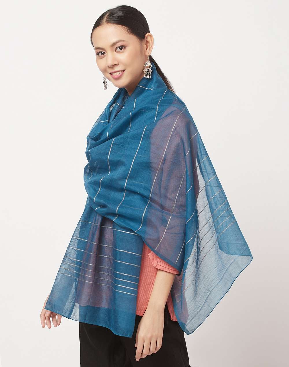 Cotton Silk Woven Chanderi Stole