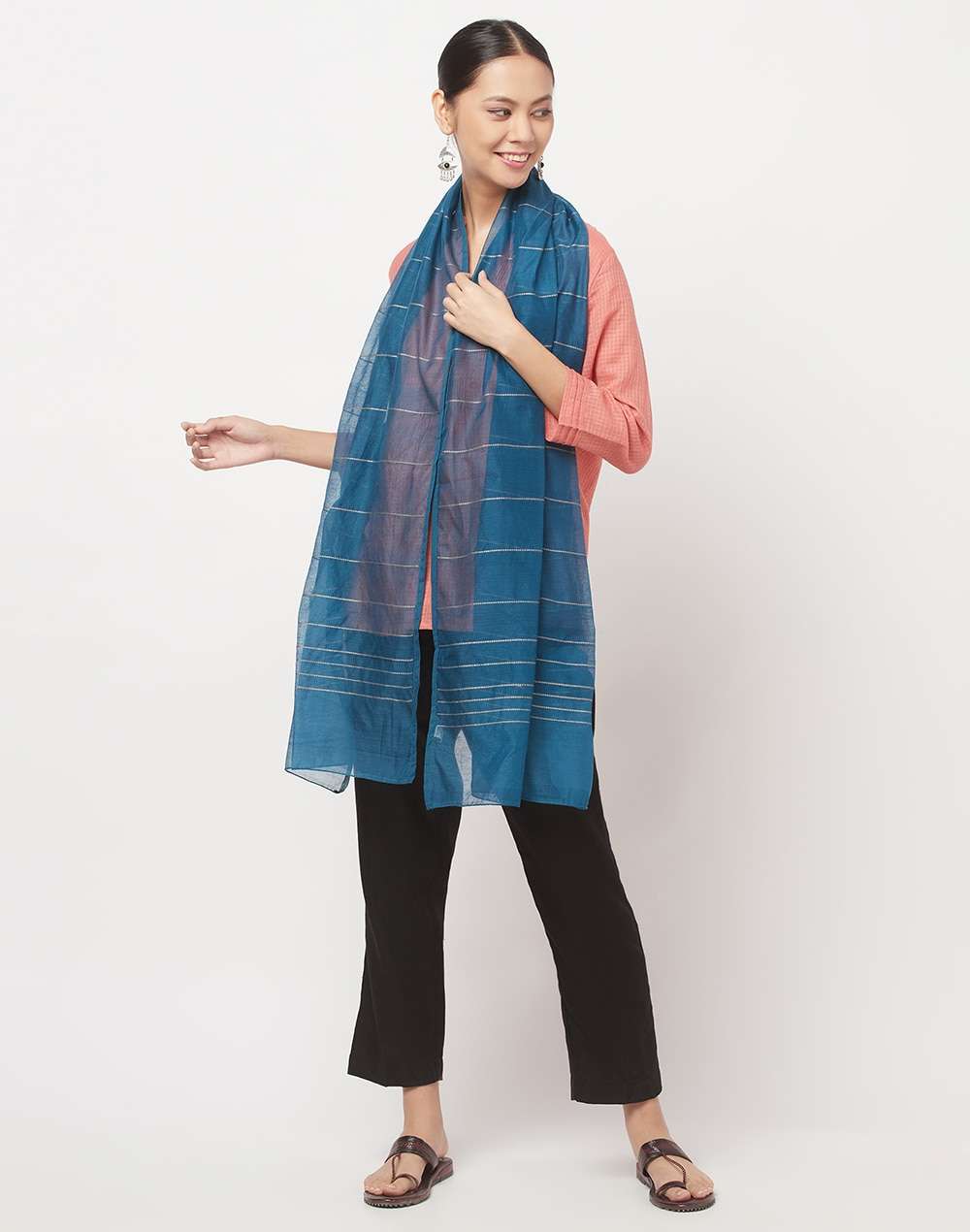 Cotton Silk Woven Chanderi Stole
