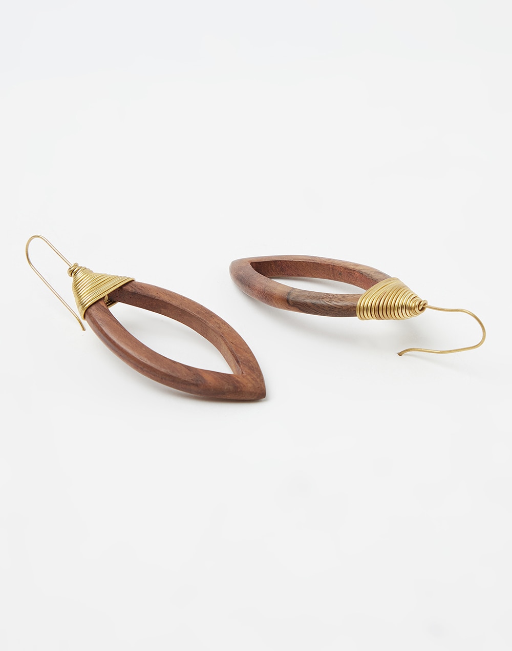 Wooden  Brown Dangler Earring